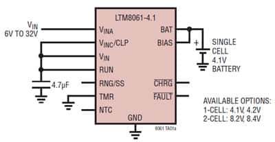 Linear Tech 的 µModule 电池充电器 LTM8061